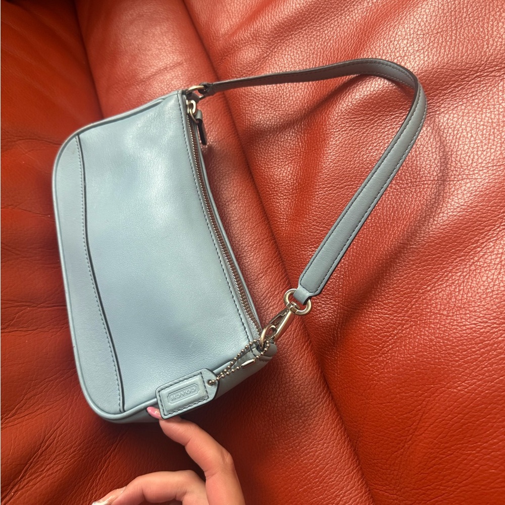 Coach Blue Crescent Shoulder Bag